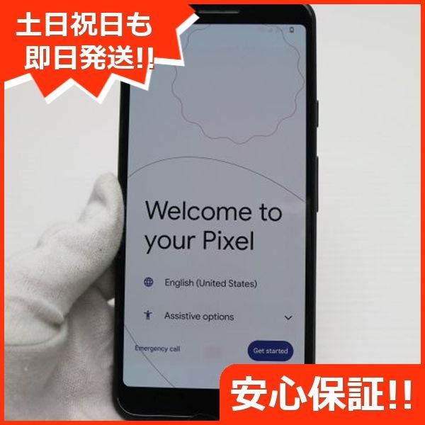 海外ブランド  SoftBank 美品 Google スマホ ジャストブラック 64GB 3a Pixel スマートフォン本体