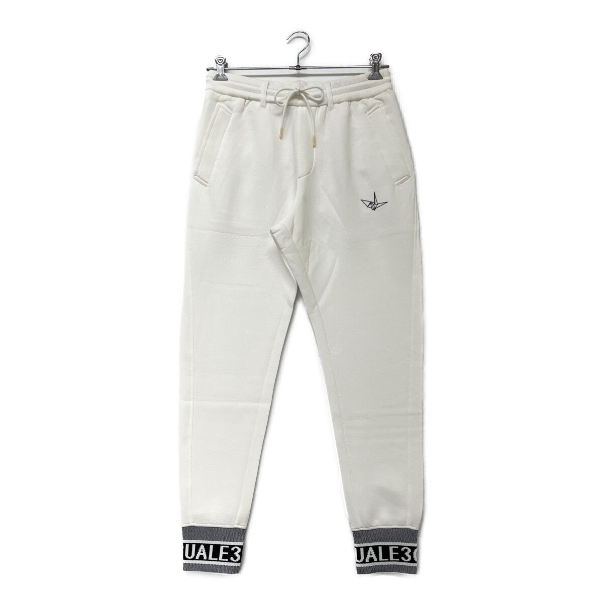 メンズ ウノピュウノウグァーレトレ 1piu1uguale3 ジョガーパンツ M 白 シリコンロゴ ストレッチ シンプル