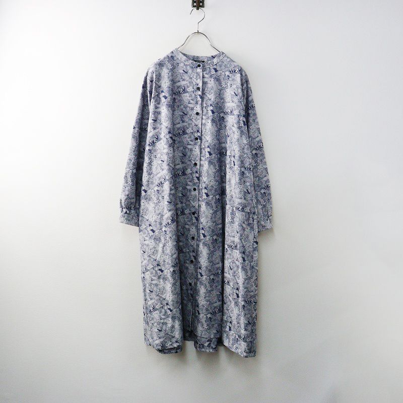 2025FW マーブルシュッド marble SUD members JQ メンバーズジャガードシャツワンピース グレー系┃動物 アニマル 2400014612332