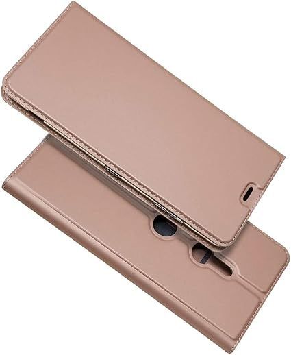  ソニー Xperia XZ3 SO-01L SOV39 801SO ケース 手帳型 カバー エクスペリア xz3 手帳ケース Zouzt 高級PUレザー ベルト無し マグネット カード収納 スタンド機能 二つ折り 薄型軽量 4色 バラの金 応募券