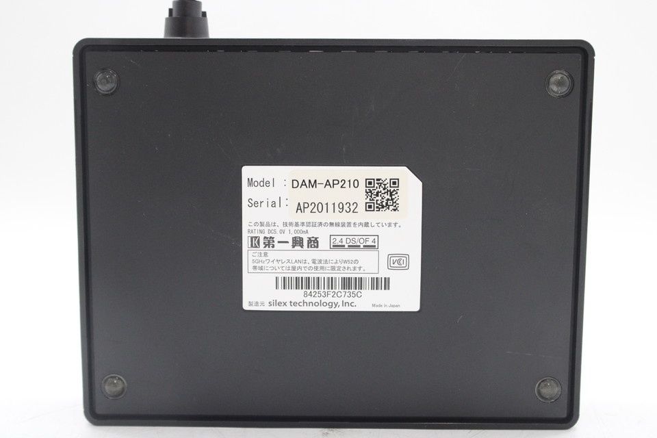 【新品】DAIICHIKOSHO DAM-AP210 ワイヤレスLANのAP 現状品 第一興商 DAM アクセスポイント DAM-AP210 カラオケ