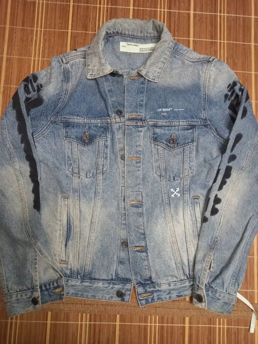 OFF-WHITE デニムジャケット 24SS NEW】Off-White_men / パッチ付き デニム ジャケット (Off