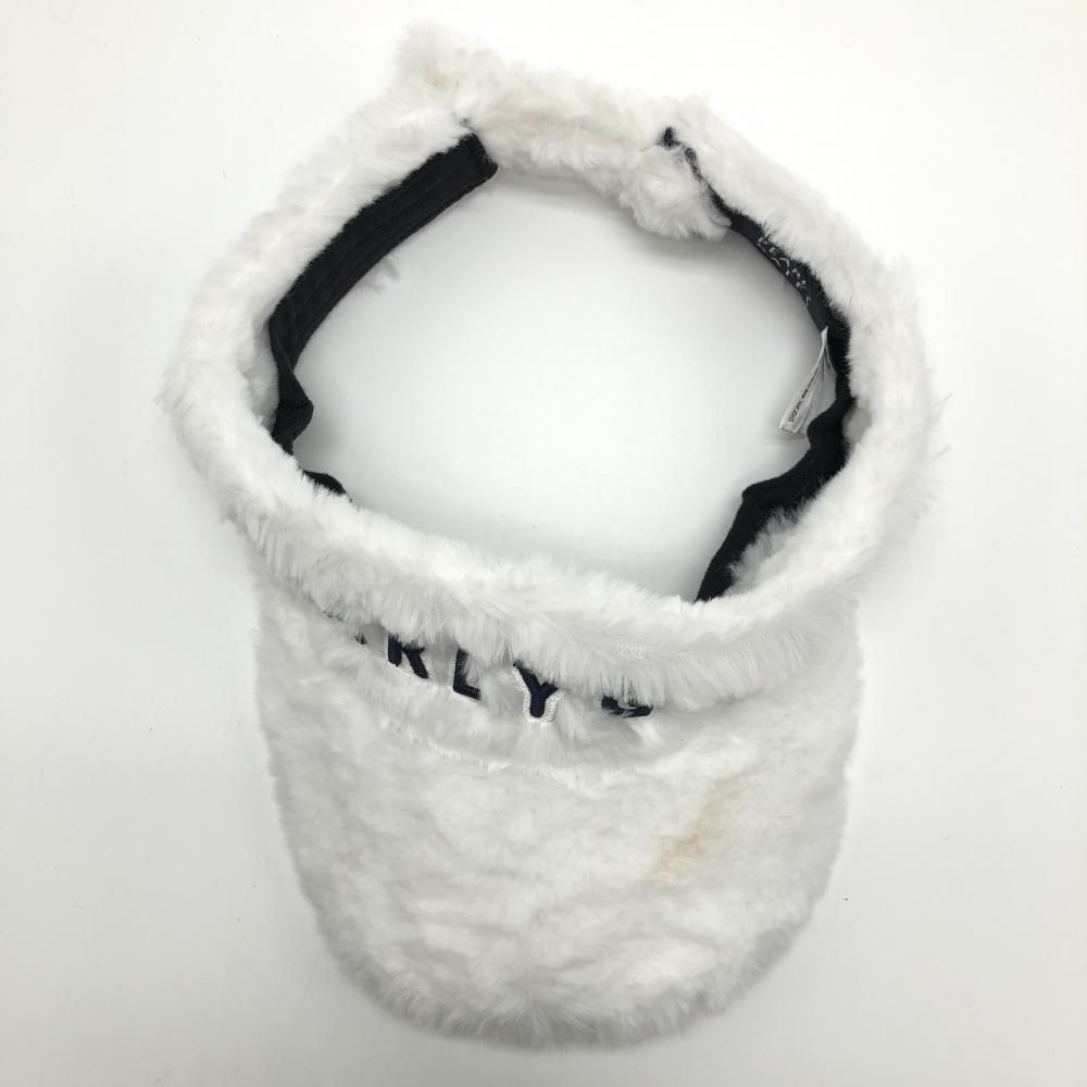 冬のゴルフに必須⛳️もこもこボアのサンバイザー＆イヤーマフ