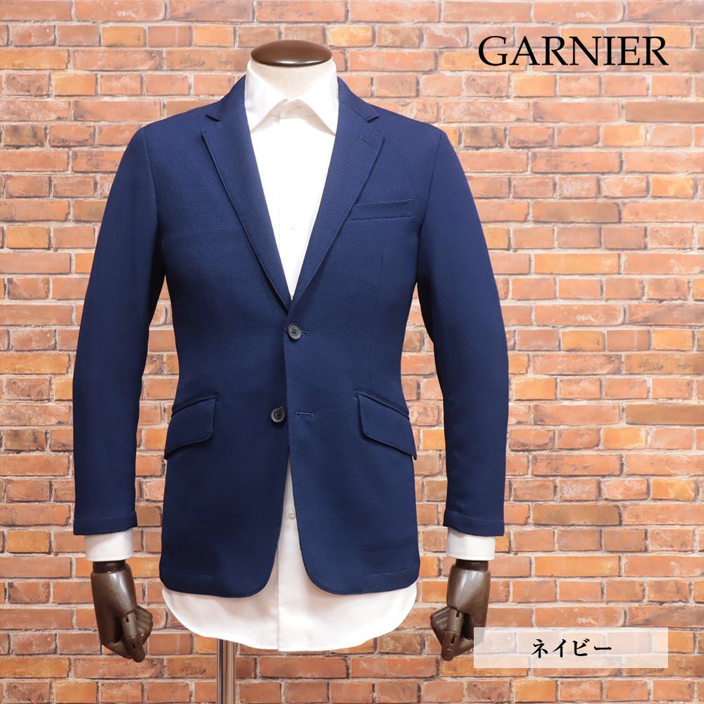 GARNIER ガルニエ　カーディガン　ジャケット　羽織り　ストレッチ　L 白 ガルニエ 新作【ノーカラーカーディガン】 | GARNIER（ガルニエ