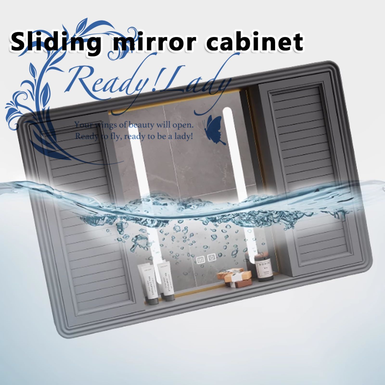 鏡スマート調光機能付き ミラーキャビネット