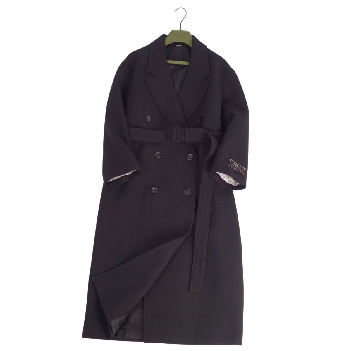 グッチ GUCCI コート ロングコート ダブルブレスト ウール アウタ