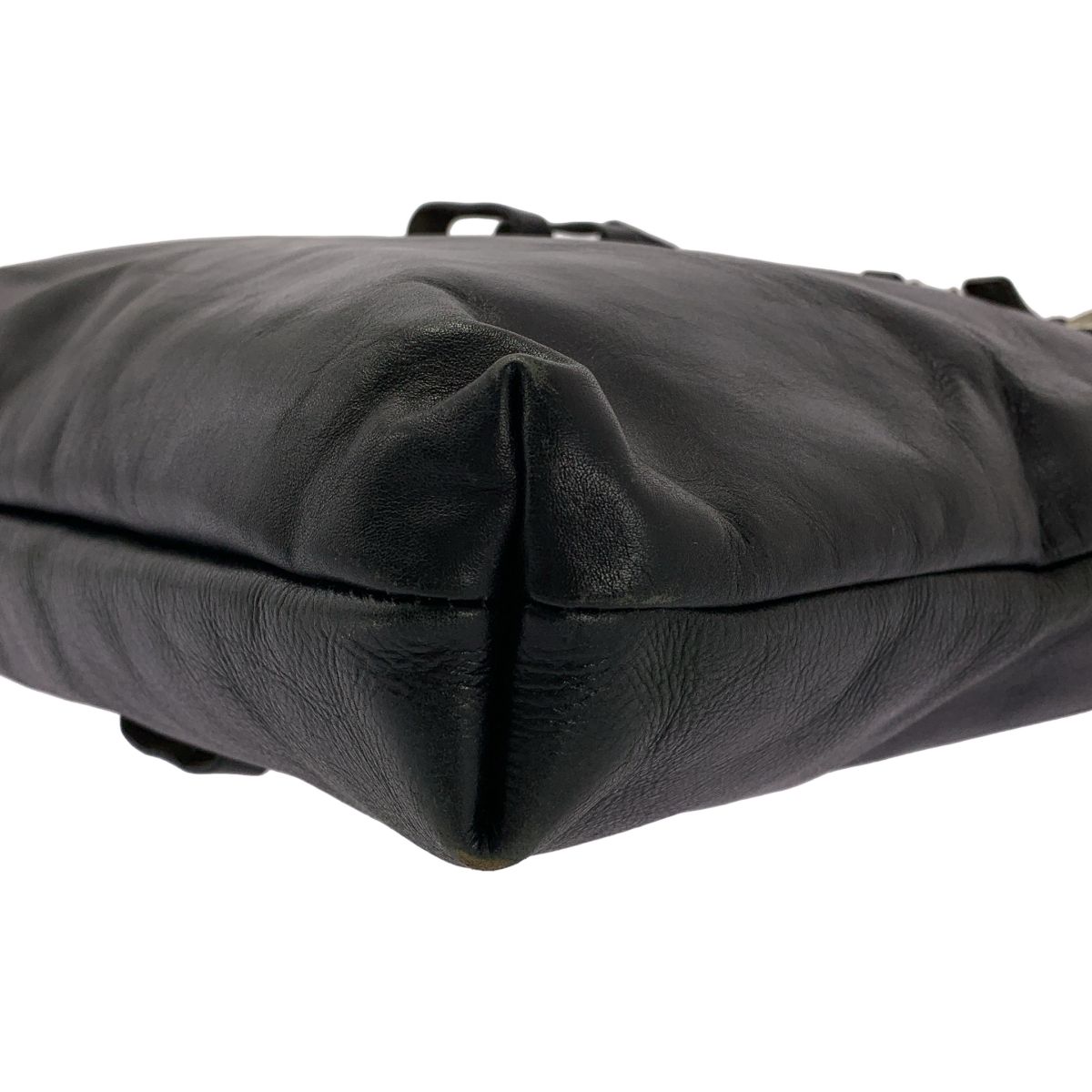 JUNYA WATANABE COMME des GARCONS ジュンヤワタナベ スタッズ ベルト カウレザー ショルダーバッグ ブラック シルバー レディース DECORATOM_COM_BR