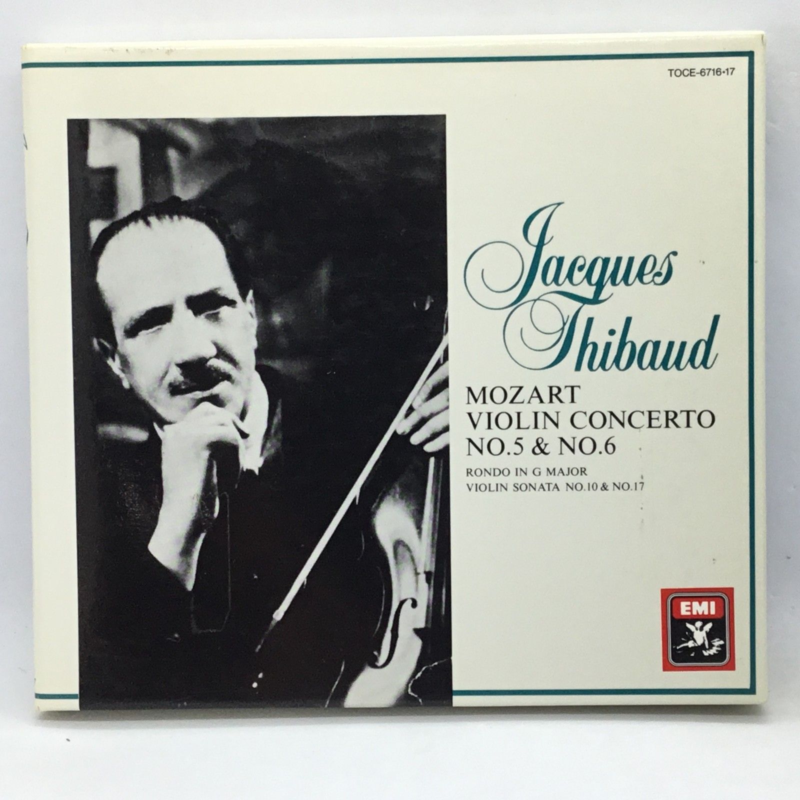 ○JACQUES THIBAUD/MOZART:VIOLIN CONCERTO NO.5 & NO.6,RONDO IN G