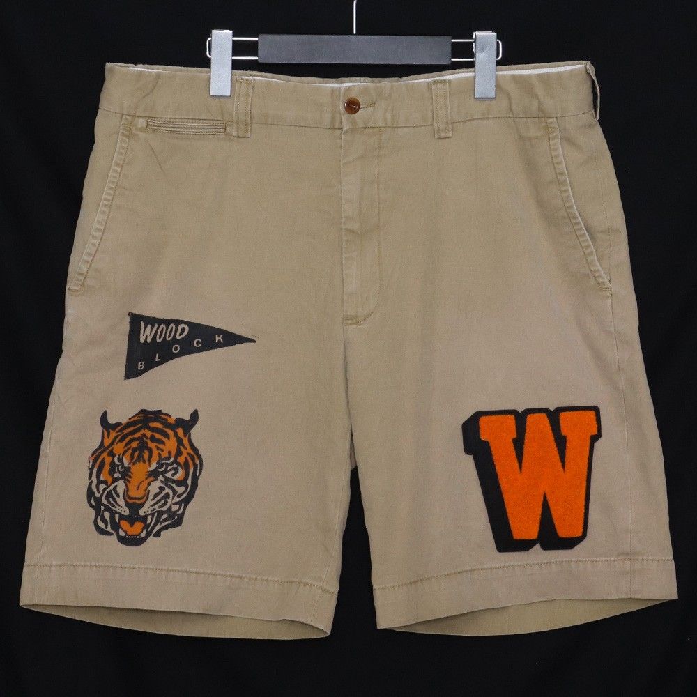 WOODBLOCK CUSTOMIZED STAMP CHINO SHORTS サイズ36