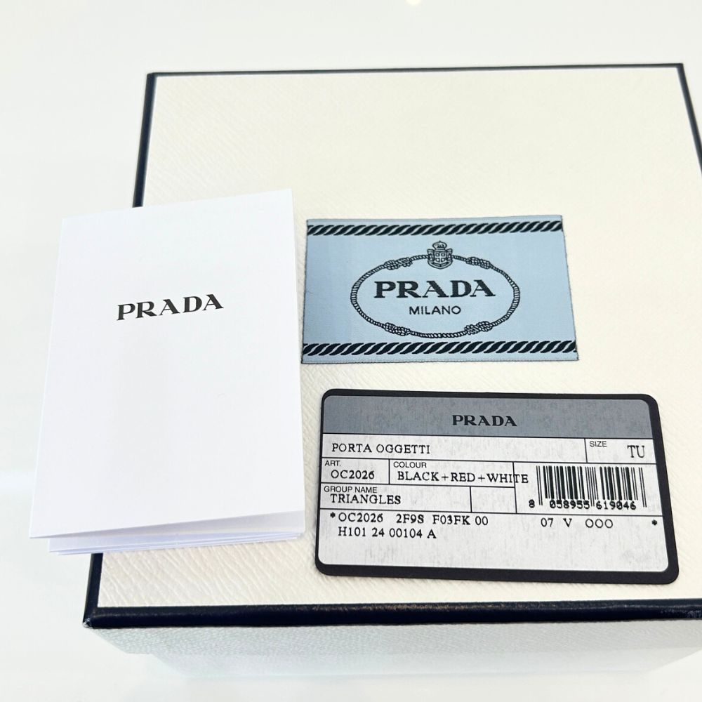 未使用 PRADA プラダ PORTA OGGETTI トライアングル ポーセリン