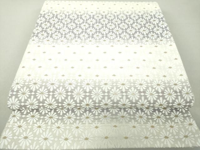 紫根染　袋帯　正絹 平和屋着物○六通柄袋帯 唐織 紫根染 菊菱 金糸 さが美扱い 正絹