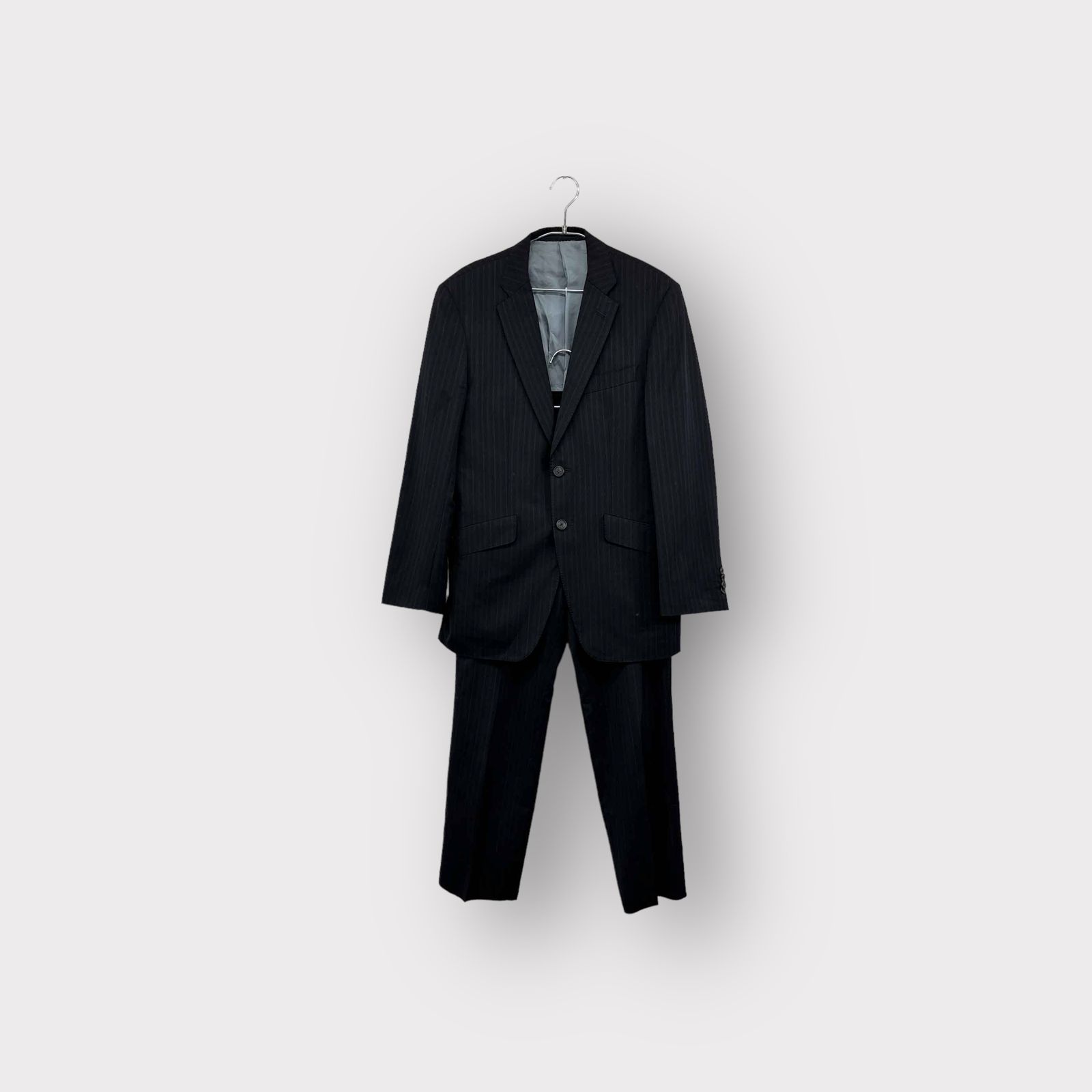 【ポールスミス】Ermenegildo Zegna生地 ジャケット＆ベスト 黒M ポールスミス ゼグナ ポールスミス】Ermenegildo Zegna生地 ジャケット