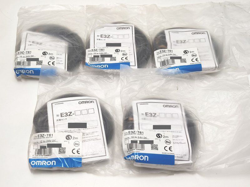 5点セット 未使用 オムロン E3Z-T61 2m 12 to 24 V DC OMRON - 土日祝