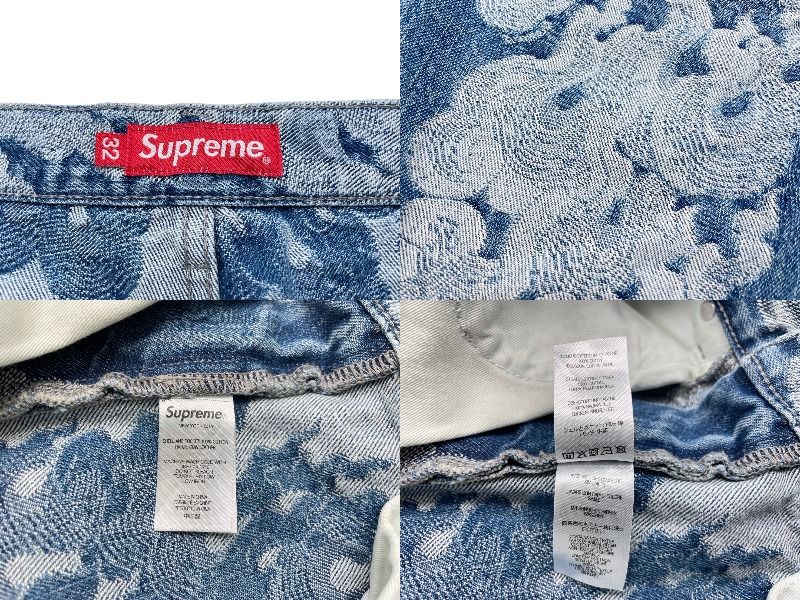 極美品 Supreme デニムペインターショートパンツ インディゴ