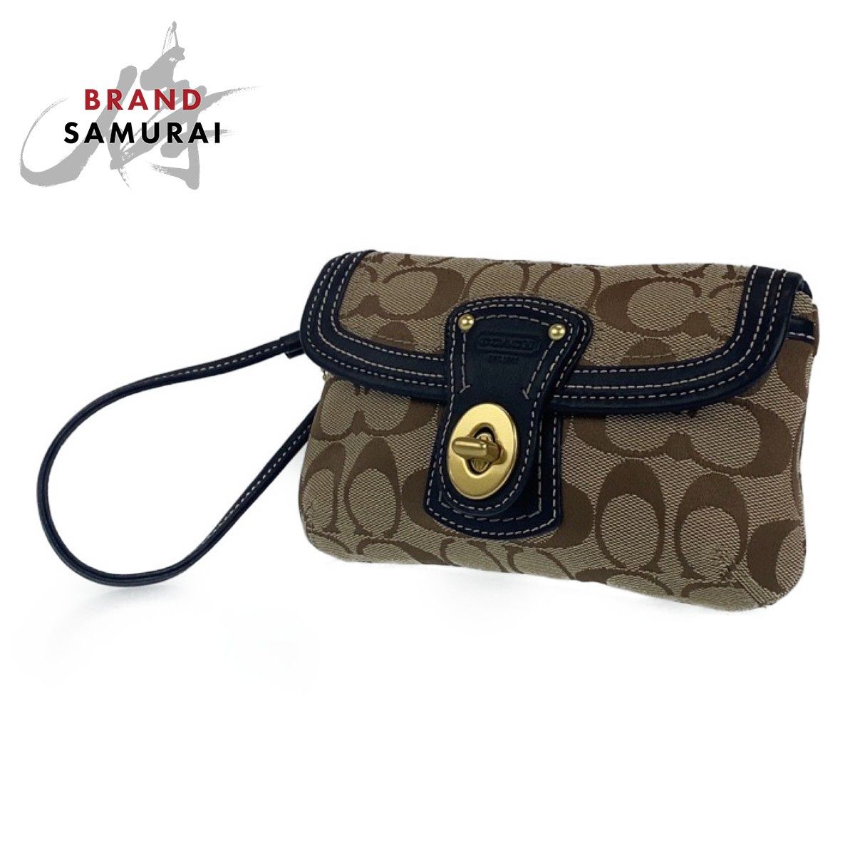 COACH ブラック キャンバスポーチ COACH ブラック キャンバスポーチ