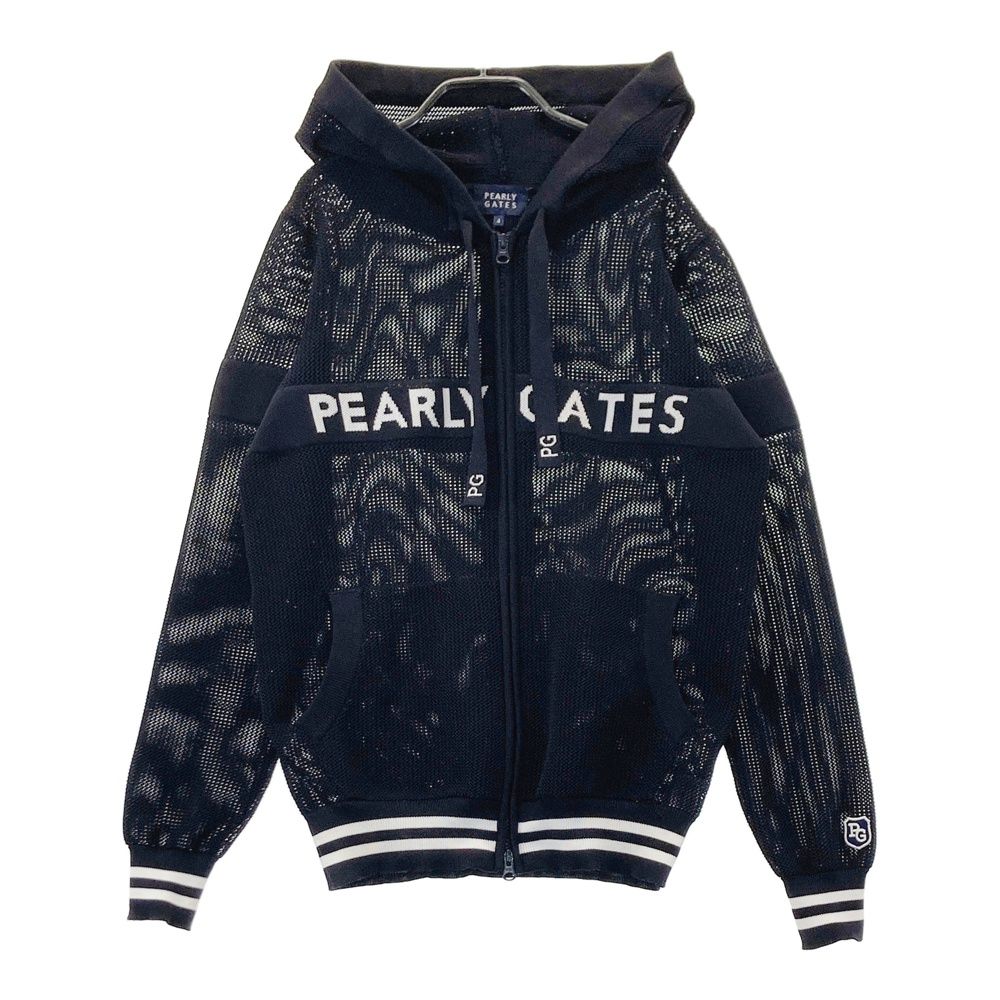 サイズ：4 PEARLY GATES パーリーゲイツ メッシュ ニット ジップ
