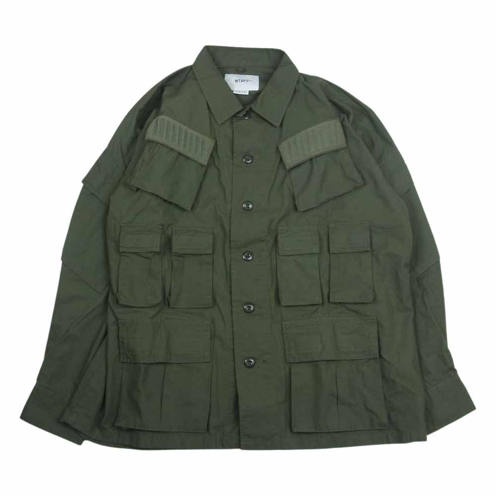 WTAPS ダブルタップス ミリタリー シャツ ジャケット カーキ系 1【中古