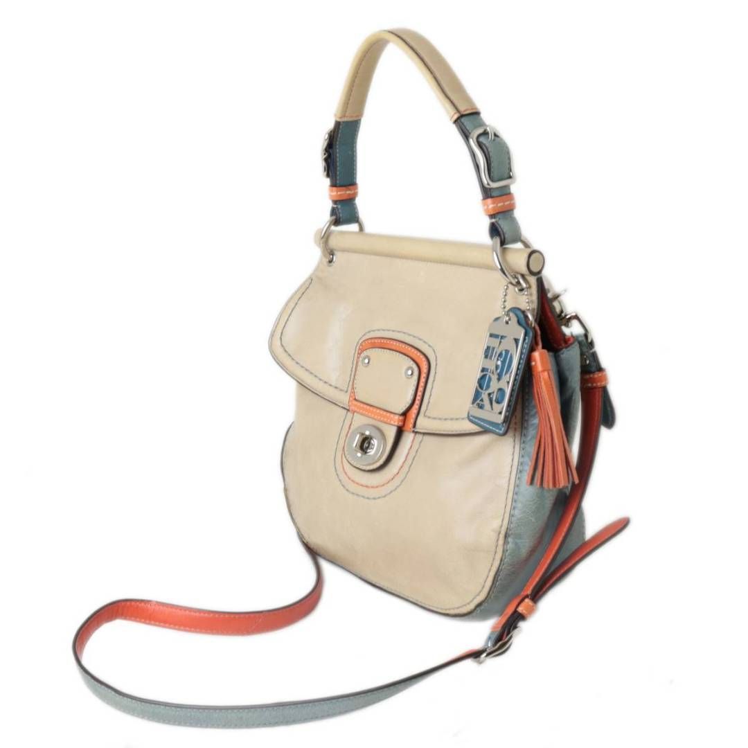 COACH/コーチ 2WAYショルダーバッグ 70周年限定 レザー ブルー 