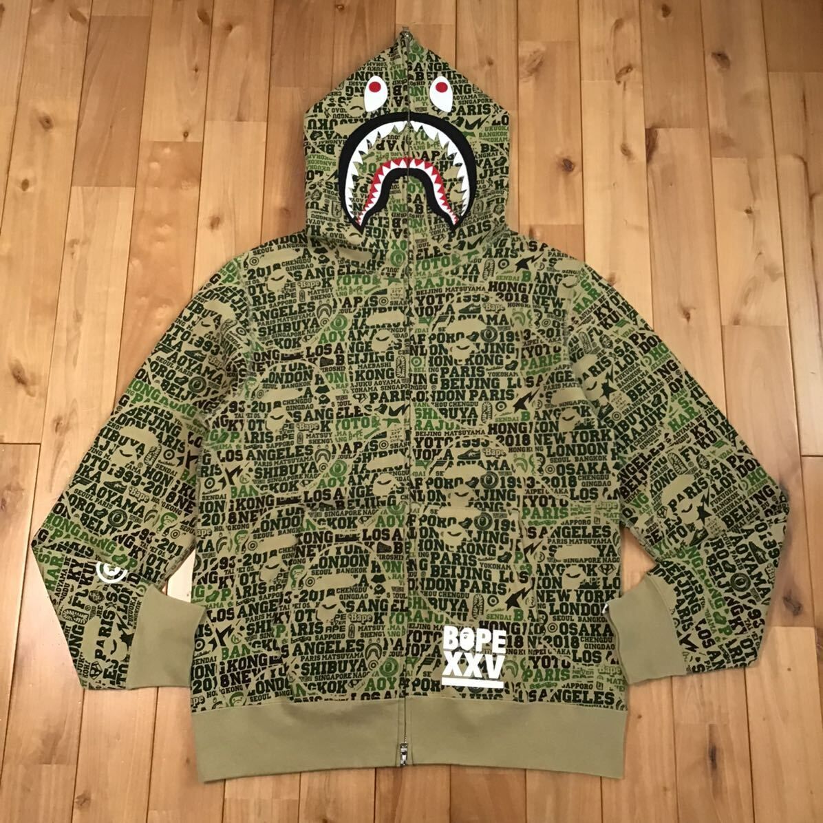 ☆XL☆ XXV CITIES CAMO シャーク パーカー shark full zip hoodie a 
