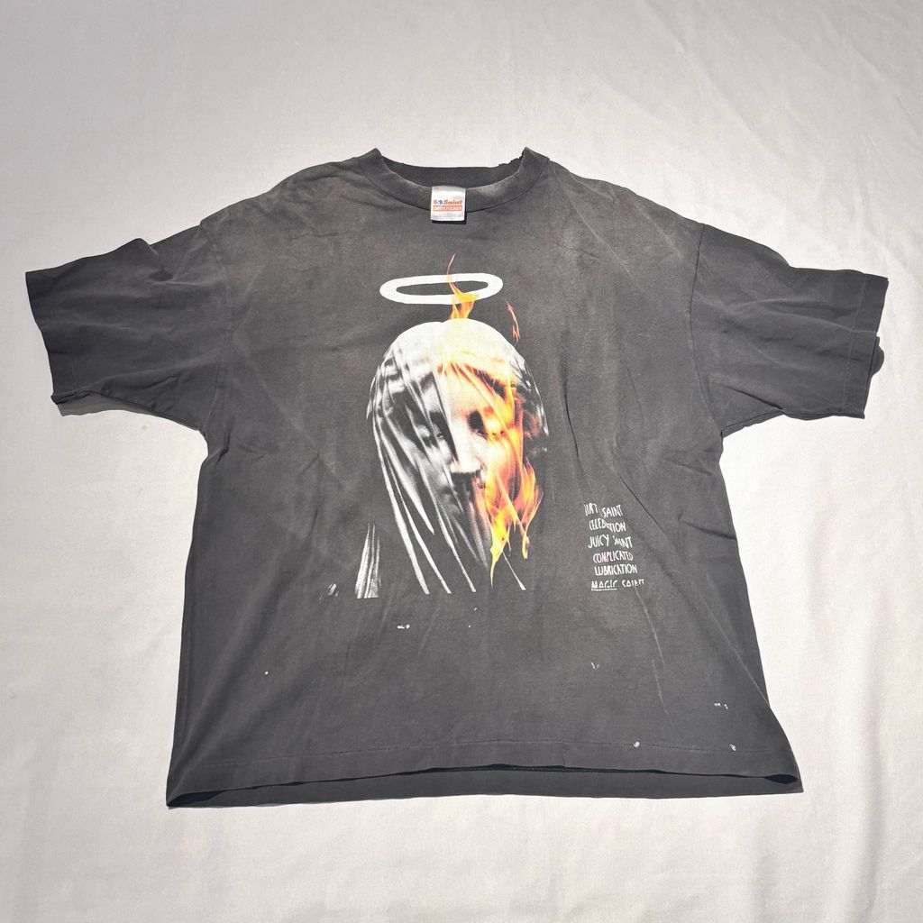 SAINT MICHAEL セントマイケル 25SS DEVIL DADDY TEE 半袖Tシャツ SM-HR8-0000-002 ブラック size:ZL【代官山A09】