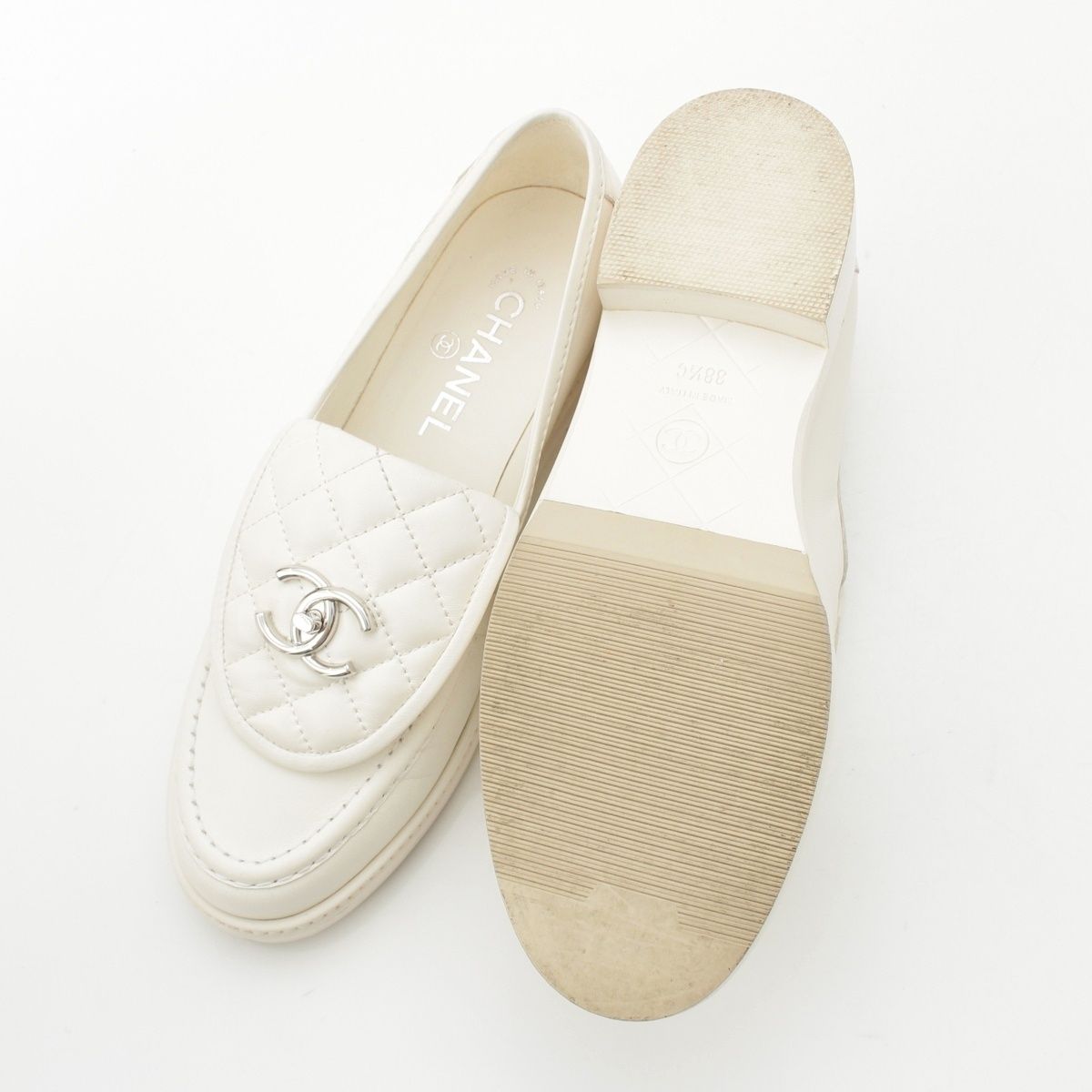 ▲未使用/保管品 シャネル CHANEL ターンロック ローファー マトラッセ Yahoo!オークション - CHANEL シャネル CC ターンロック