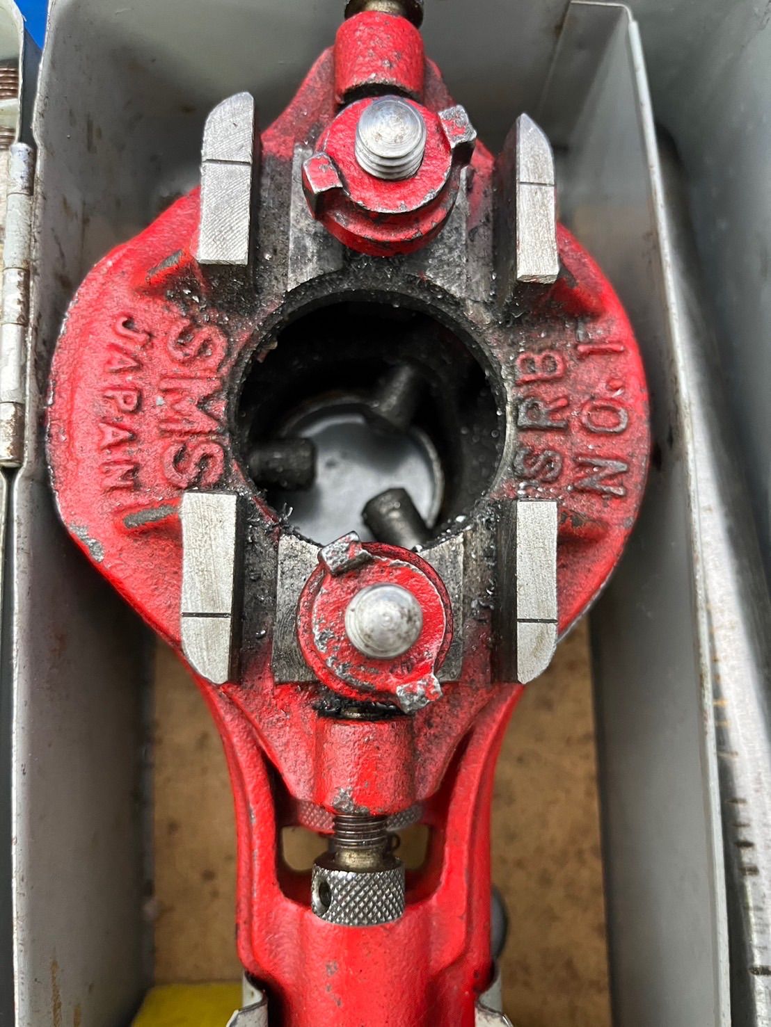 SRB SMS SONE NO.1 手動パイプねじ切り機 ケース付 曽根工業 ねじ切り 