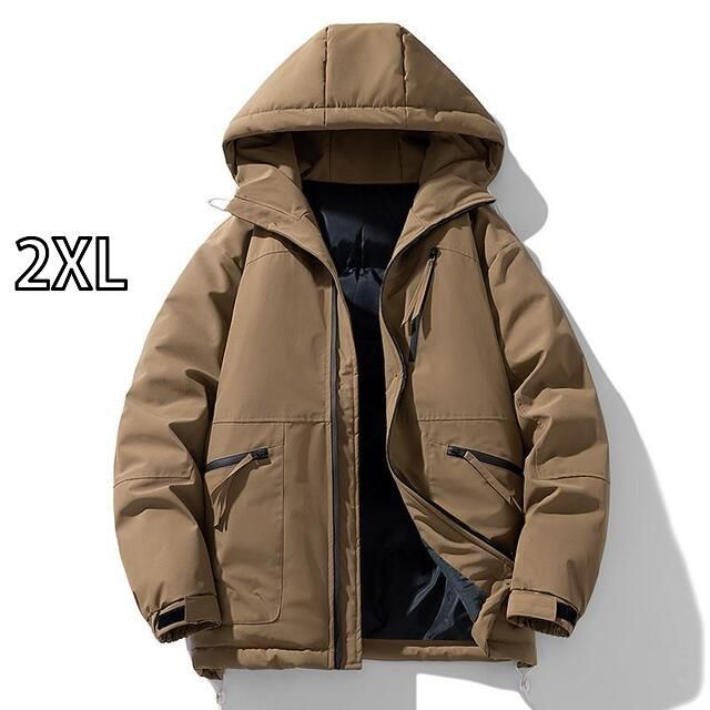 2XL メンズ ファッション 服 男性用 オシャレ シンプル 大人 かっこいい ストリート 作業服 コットン ジャケット アウトドア 防風 防水 ジャケット 厚手 暖かい コットン ジャケット