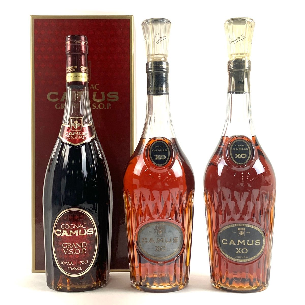 CAMUS XO GRAND V.S.O.P 3本セット 3本 カミュ CAMUS グランド VSOP XO ロング ネック コニャック 700ml