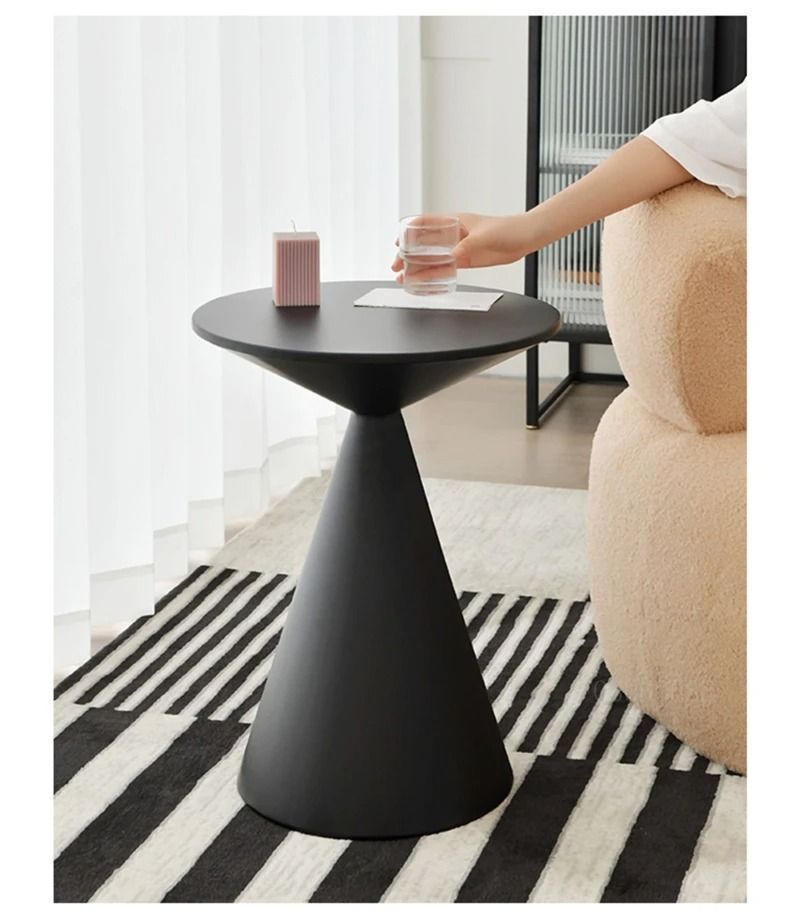 サイドテーブル 高さ55cm ブラック ソファ ナイト ベッドサイド コーヒー ミニ 小さい コーナー テーブル 低め リビング 寝室 シンプル モダン 黒