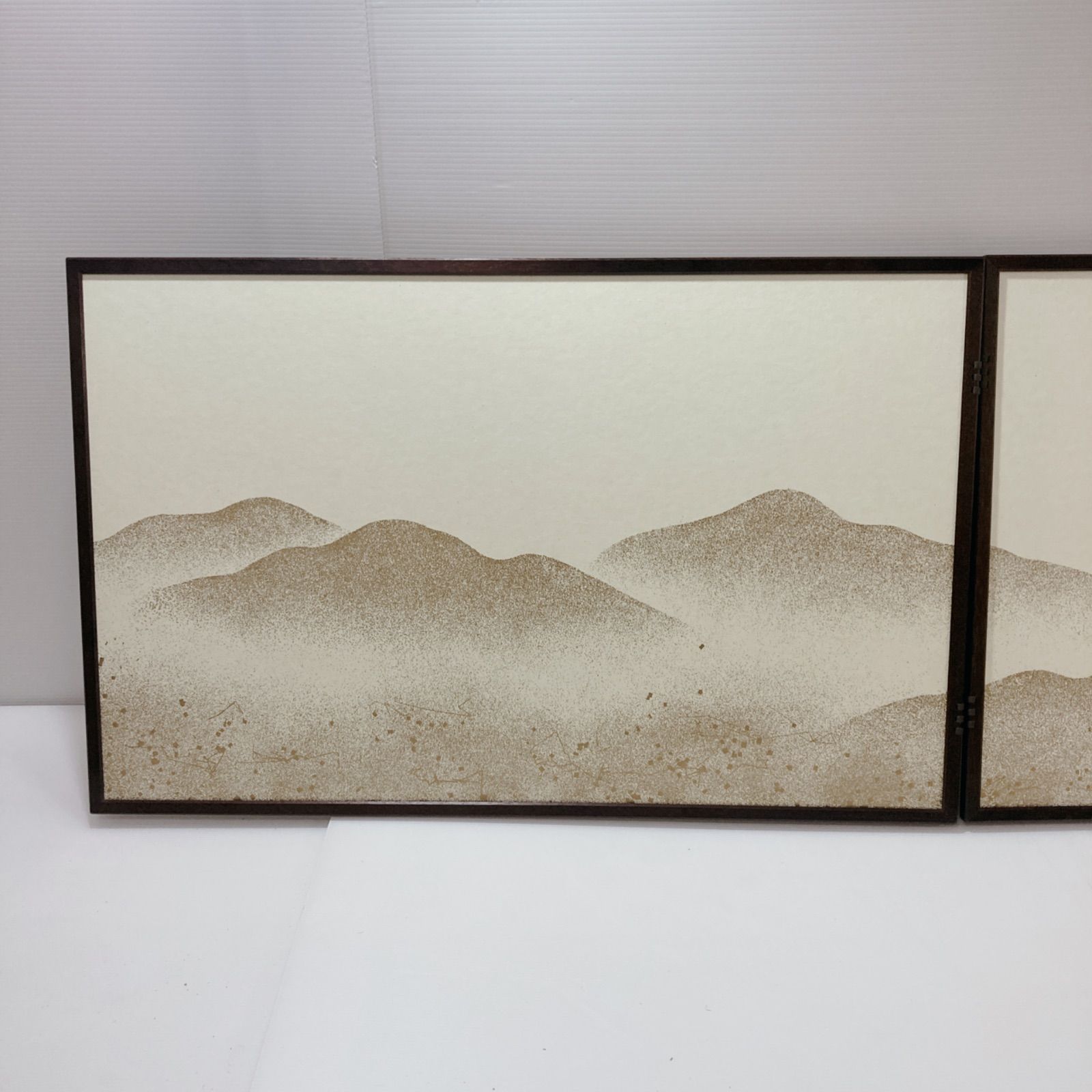 風炉先屏風 利休梅遠山