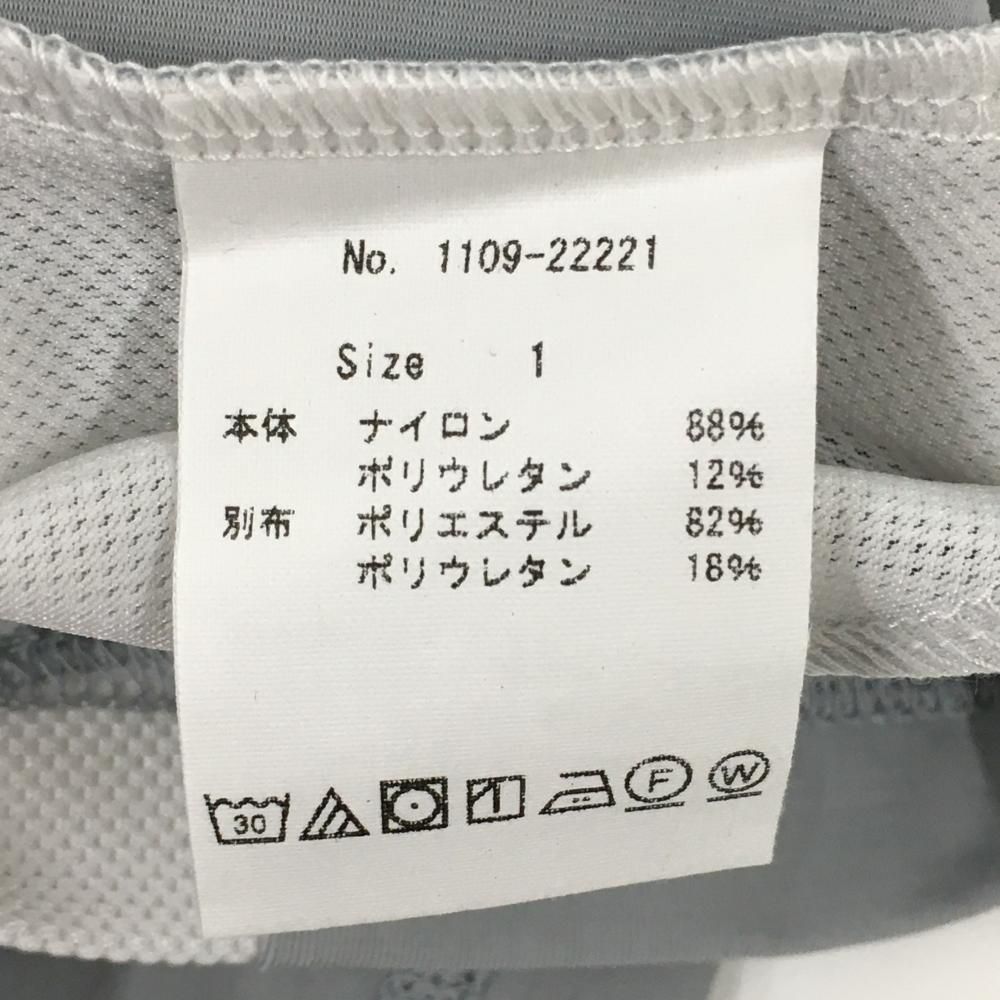 CPG 襟付長袖シャツ グレー×白 ロゴプリント レディース 1 S ゴルフウェア CPG LLC-HASEGAWATOSO_COM