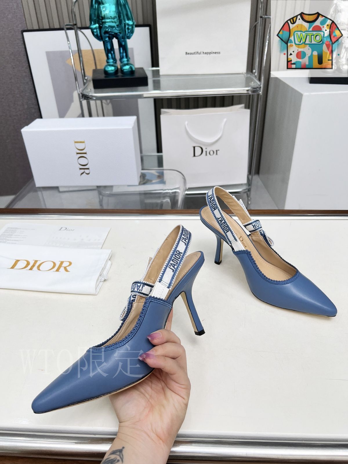 刺繍ハイヒール