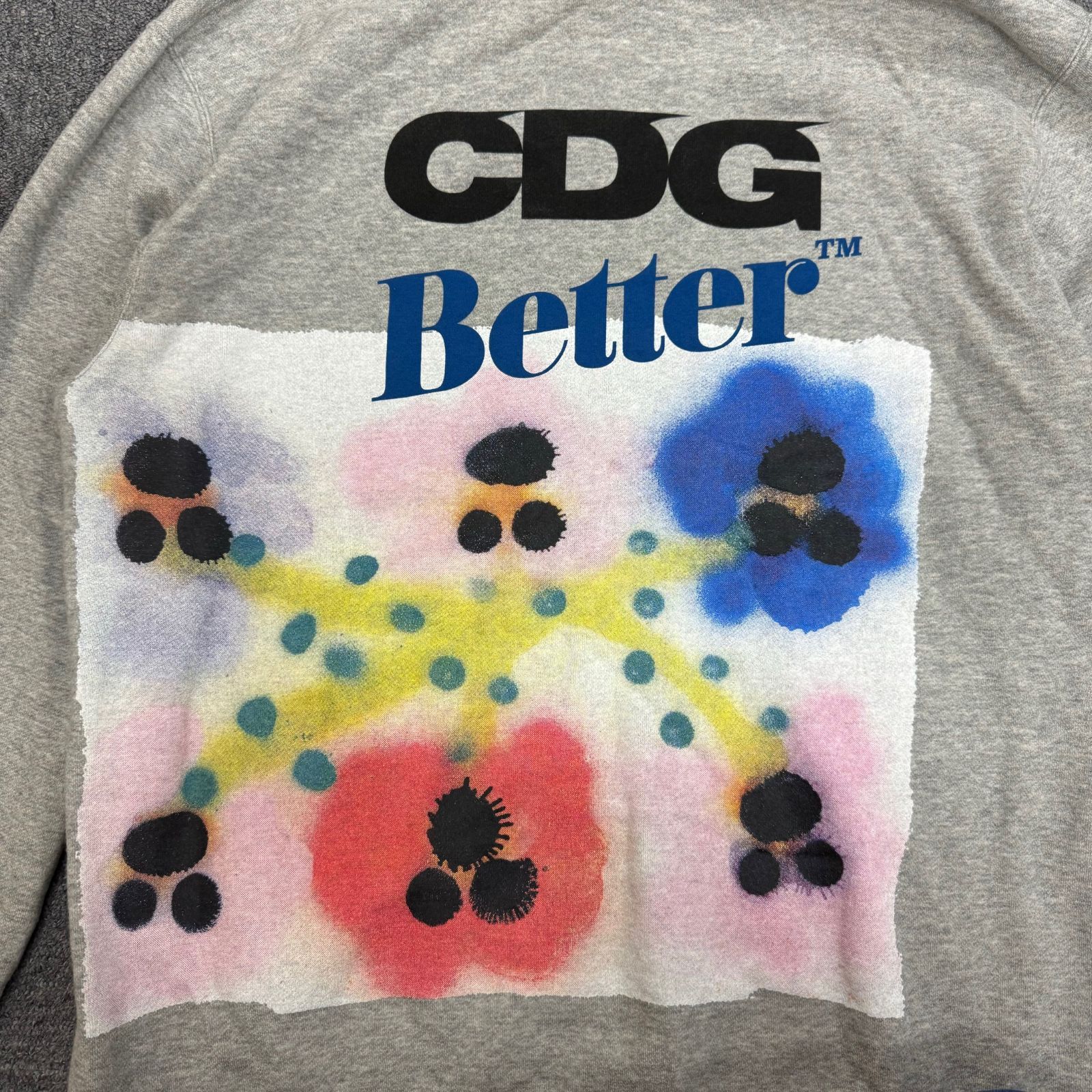 CDG COMME des GARCONS 20AW ベタープリントパーカー フーディー スウェット コムデギャルソン シーディージー グレー XL  SF-T004 66265A - メルカリ