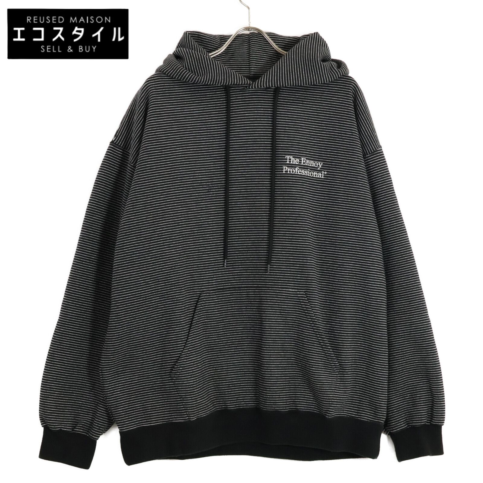 中古・古着通販】ENNOY (エンノイ) BORDER HOODIE SWEAT