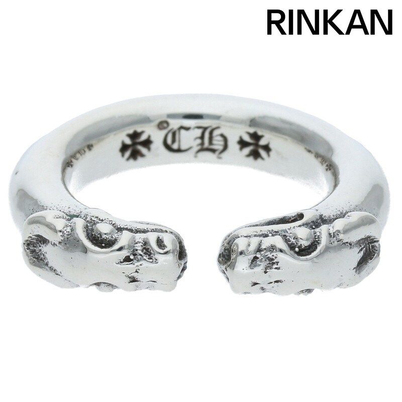 クロムハーツ DOUBLE DOG RING|ダブルドッグ シルバーリング メンズ 11号