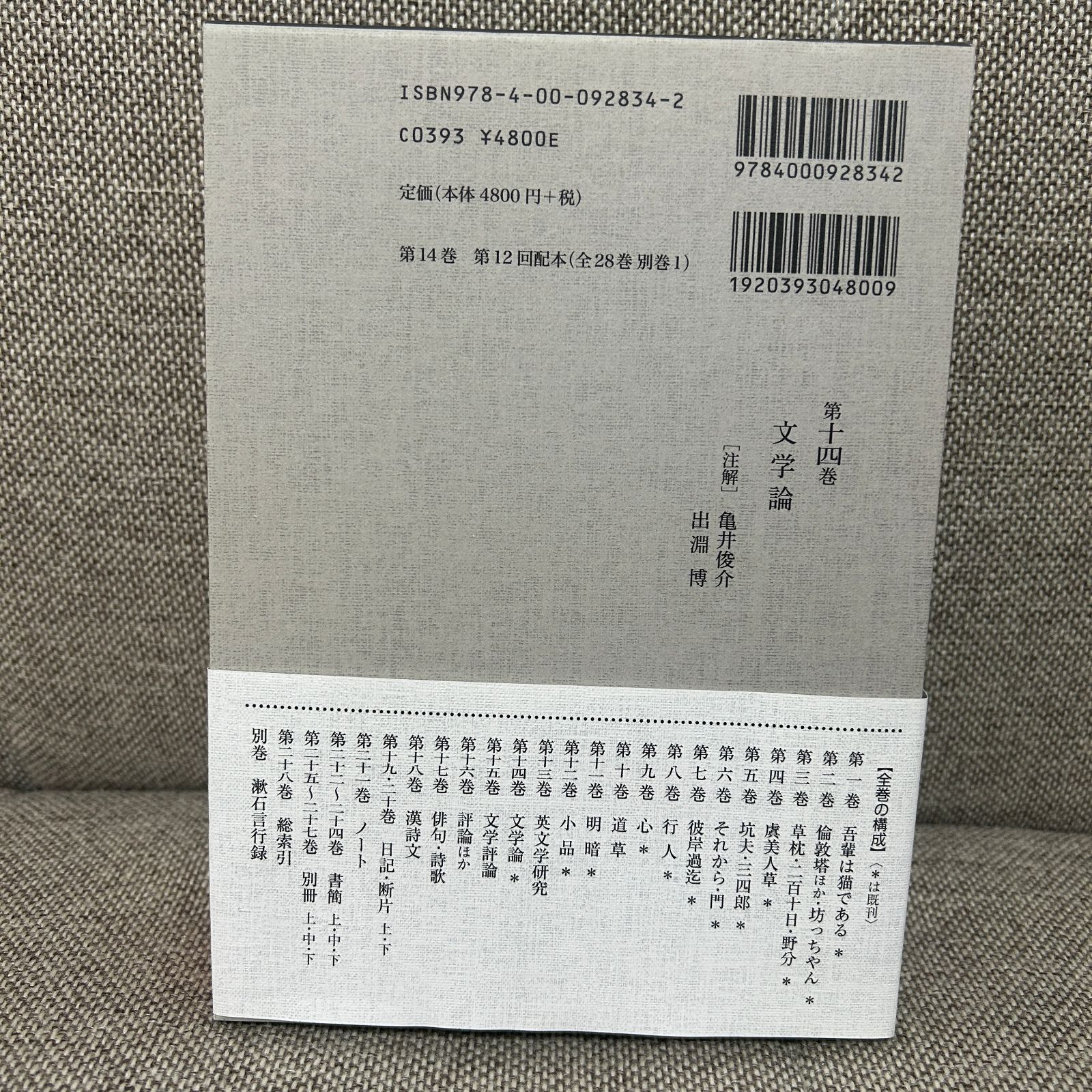 新品未読品】 定本 漱石全集 第14巻 文学論 岩波書店 - メルカリ