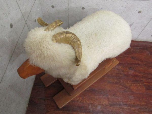 ROCKING RAM COMPANY 稀少! 無垢材 木羊/ロッキングラム - エルカグ