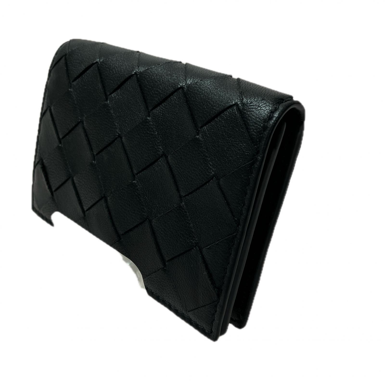 ボッテガヴェネタ 名刺入れ イントレチャート ブラック ブラック