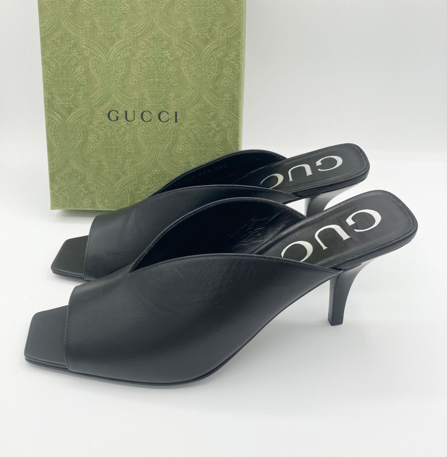 GUCCI グッチ ミッドヒール サンダル 39＋ 695309 - メルカリ