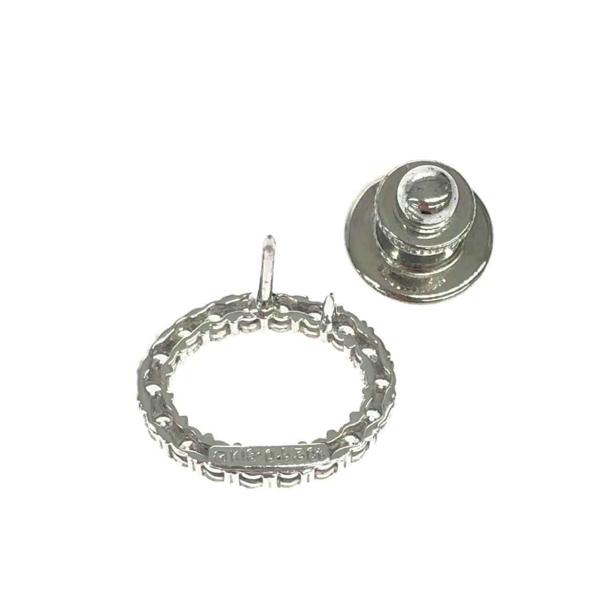 MIKIMOTO ミキモト K18ピンブローチ ダイヤ0.53ct/K18WG/総重量