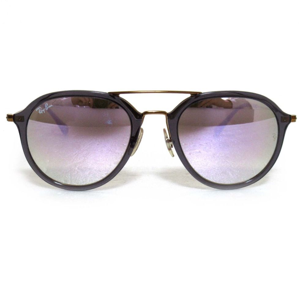 Ray-Ban レイバン 度なし ダブルブリッジ パイロット サングラス RB4253 53□21-145 ブラックフレーム グラデーションレンズ メンズ 古着