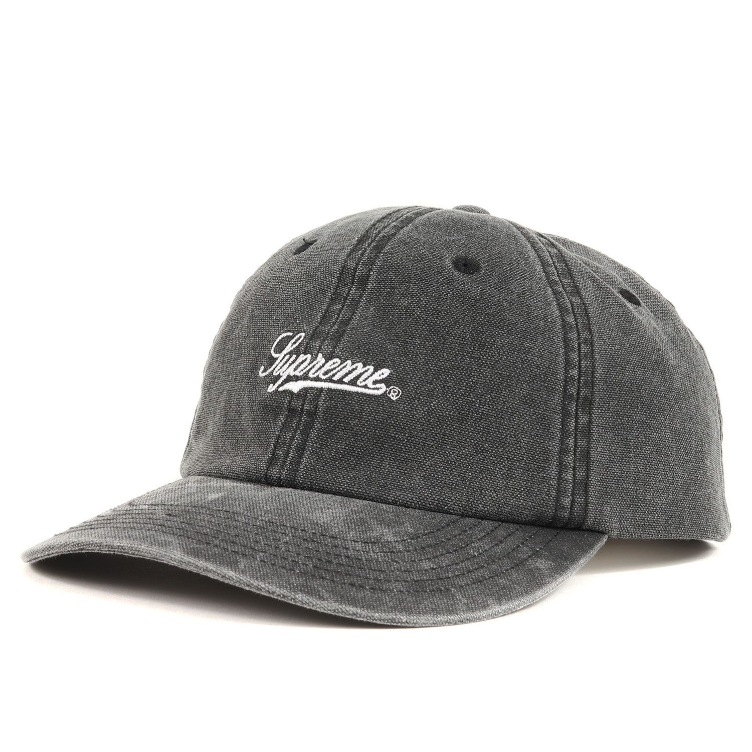 supreme script logo　キャップ　デニム　グレー supreme script logo キャップ デニム グレー