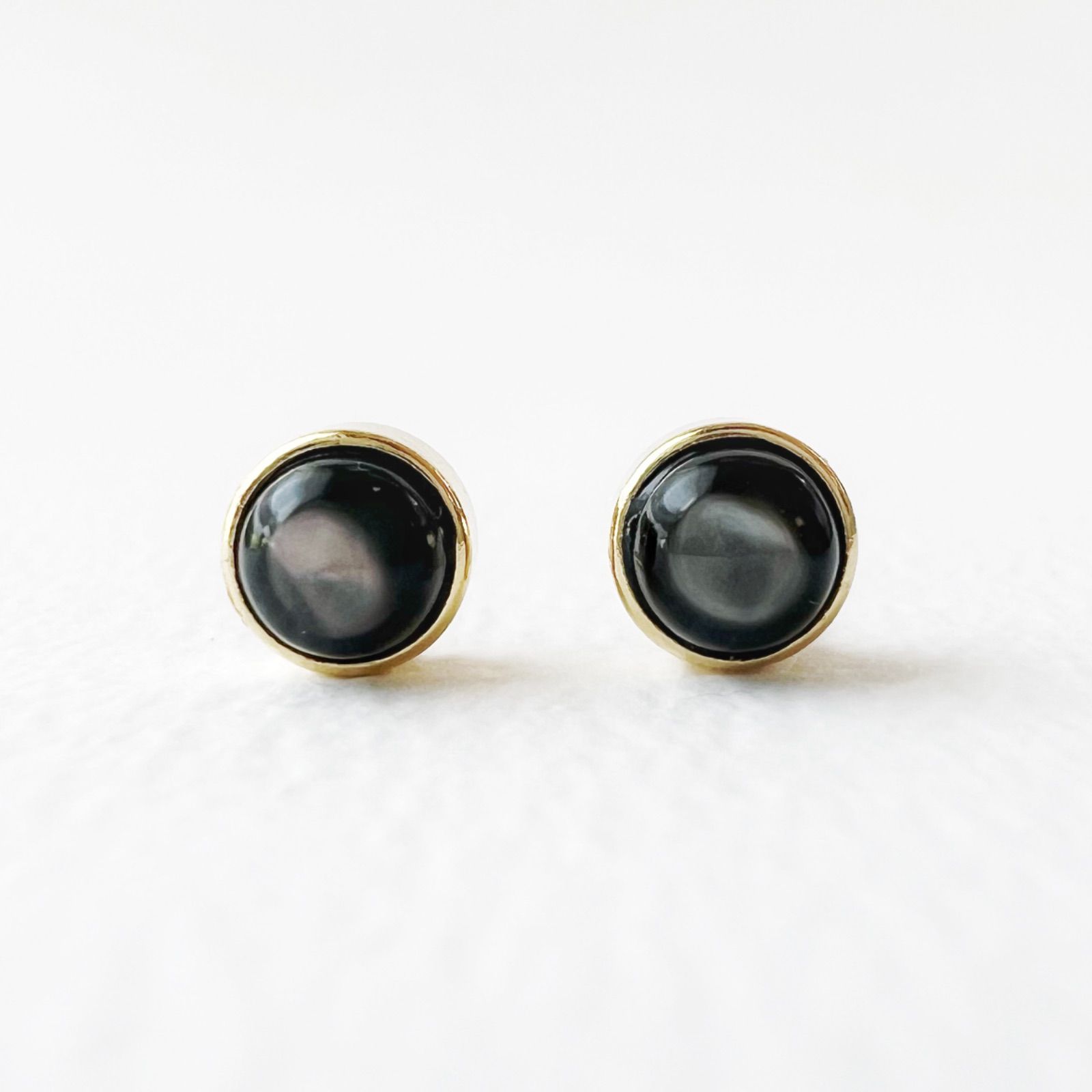 ブラックシェル（黒蝶貝）ピアス/イヤリング サージカル