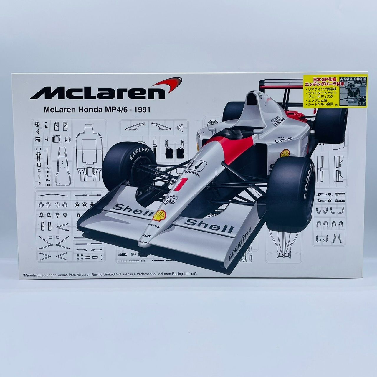 フジミ製　マクラーレンホンダ MP4/6 (グランプリ選択式) F1ブーム当時の気持ちに帰って楽しみたい！フジミ製プラモ