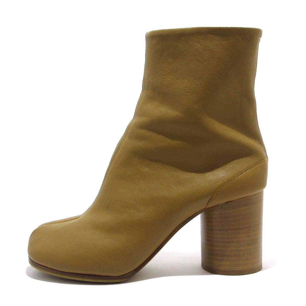Maison Margiela メゾンマルジェラ ショートブーツ 38 レディース - S58WU0260 ライトブラウン タビ|アウトソール張替済 レザー