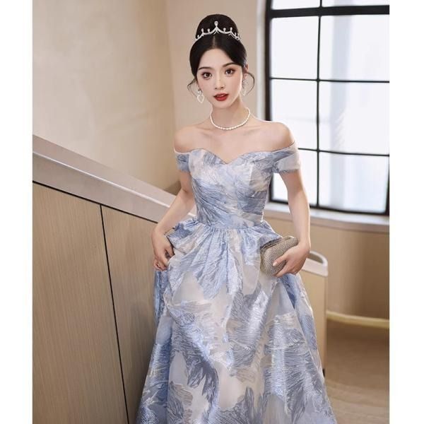 オフショルダー ウエディングドレス