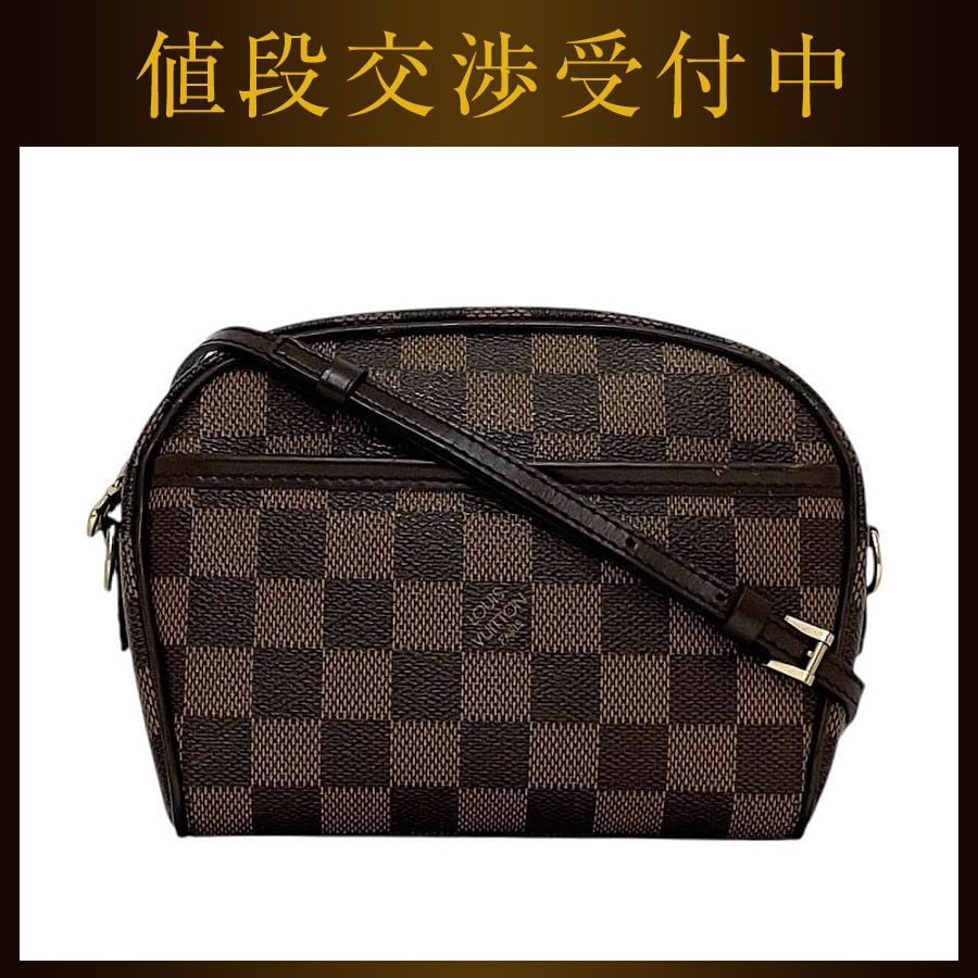 真贋済 極美品 ルイヴィトン　ショルダーバッグ　ダミエ　エベヌ　イパネマ　GM 真贋済 極美品 ルイヴィトン ショルダーバッグ ダミエ エベヌ