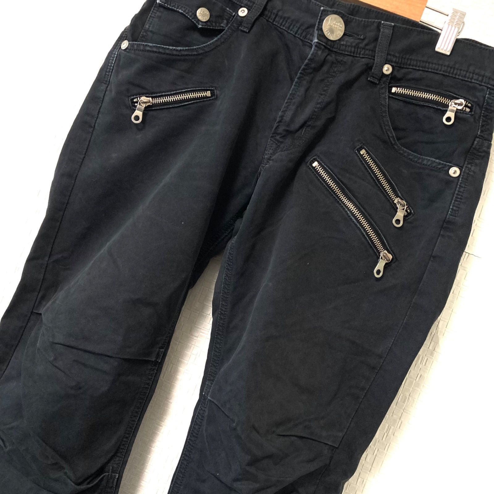 即決!!　LEE RIDERS　リーライダース　08522　ジップナロー　千鳥格子　ヘアオンハイド　シンチバック　コットンパンツ　Ｗ87CM　送料510円 w^)b Lee RIDERS リー ライダース 08522 コットン100% デニムパンツ