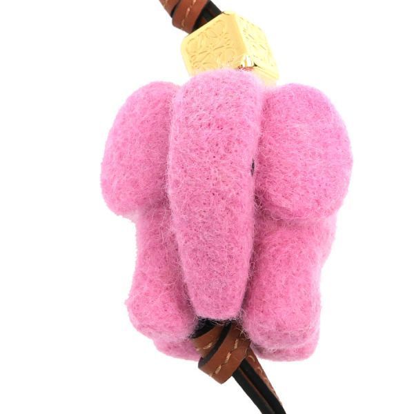 ロエベ エレファント チャーム フェルト&カーフ C880232X03 Aランク