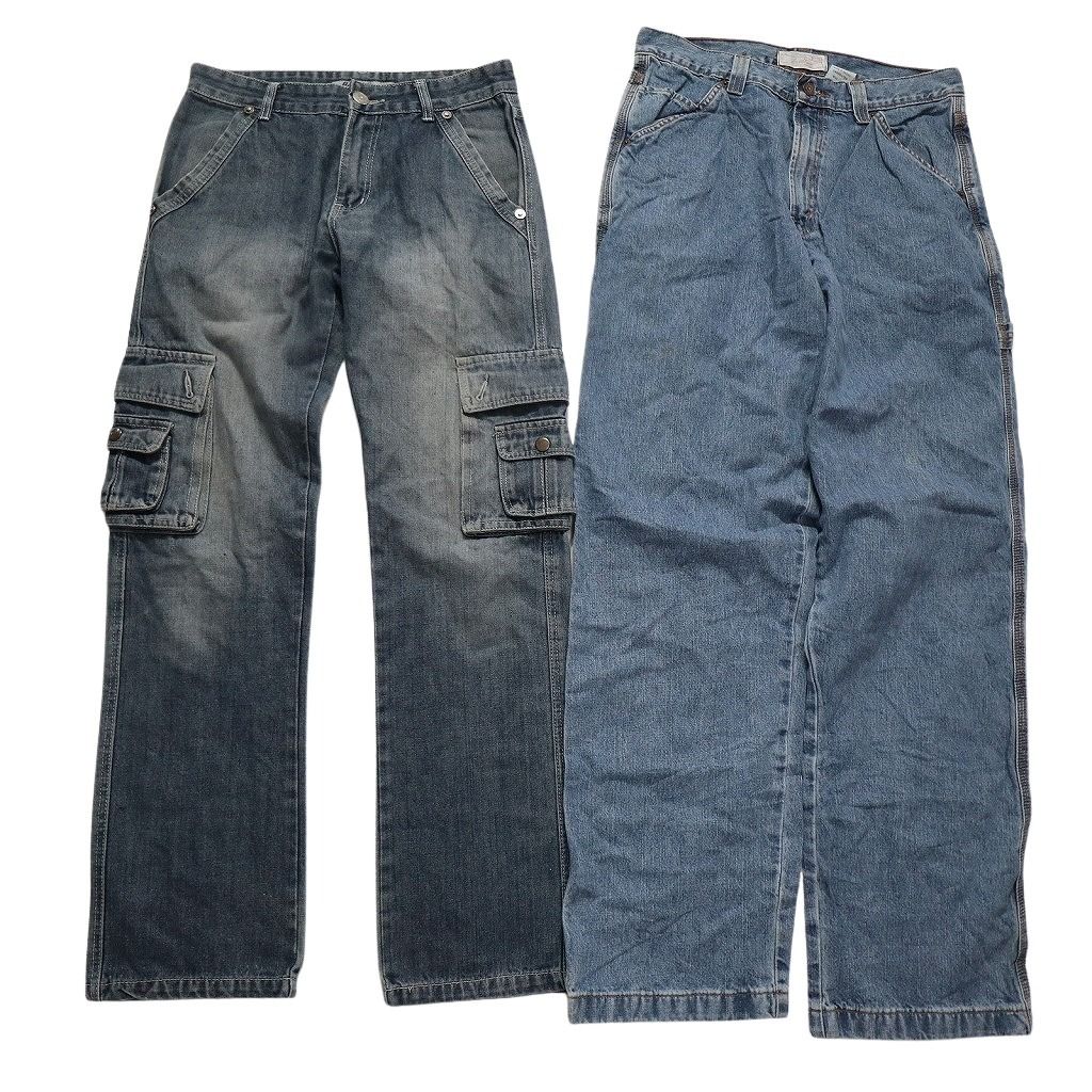 古着卸 ワーク系 パンツ 7枚セット メンズ 30 32 34 36 38 ペインター ストライプ カーゴパンツ ダブルニー 古着 NC1340 KIN-KAAI_COM